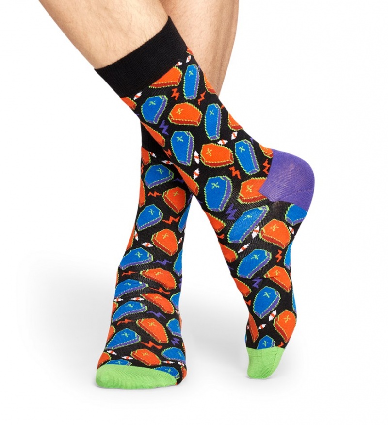 Happy Socks Halloween Coffin Socken Unisex Schwarz | Schweiz 59607QLSF