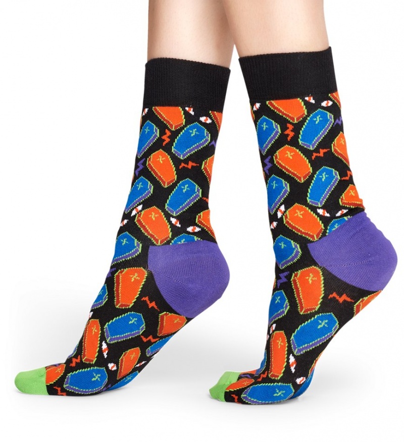 Happy Socks Halloween Coffin Socken Unisex Schwarz | Schweiz 59607QLSF