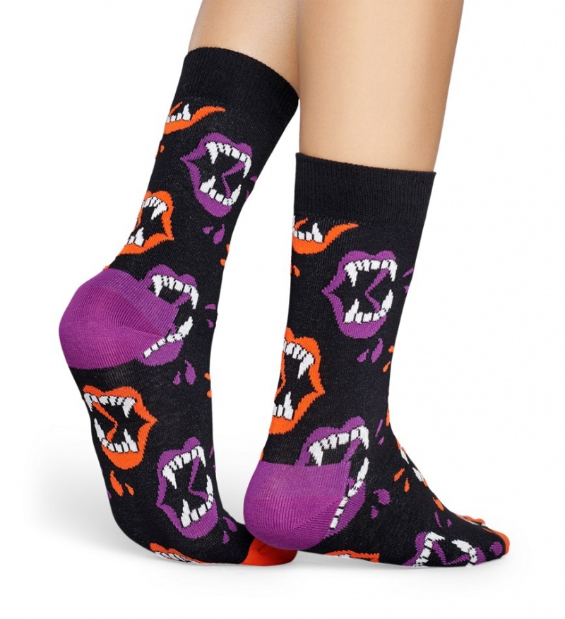 Happy Socks Halloween Fang Socken Unisex Schwarz | Schweiz 09742MYIU