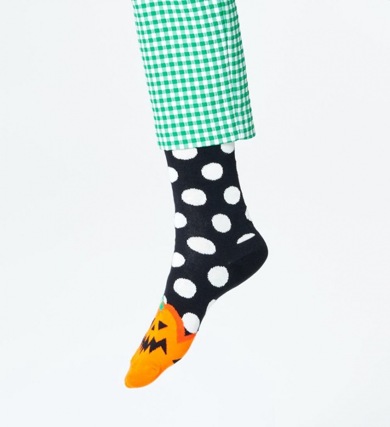 Happy Socks Halloween Pumpkin Socken Unisex Schwarz | Schweiz 31752DTFE