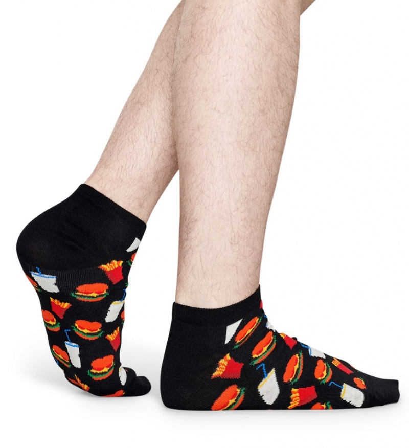 Happy Socks Hamburger Low Socken Unisex Schwarz | Schweiz 72309CNDF