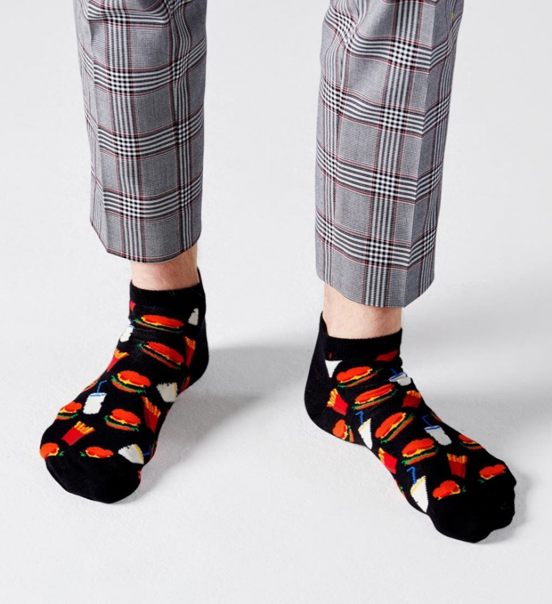 Happy Socks Hamburger Low Socken Unisex Schwarz | Schweiz 72309CNDF