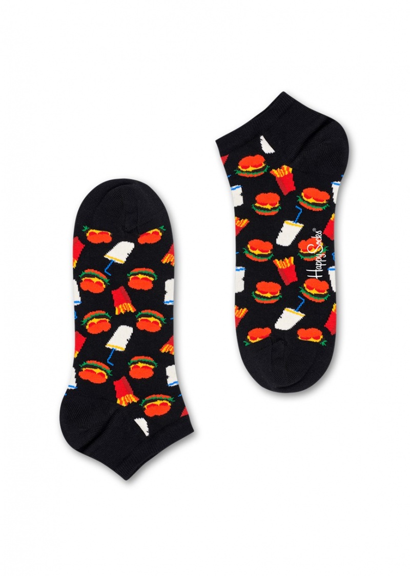 Happy Socks Hamburger Low Socken Unisex Schwarz | Schweiz 72309CNDF