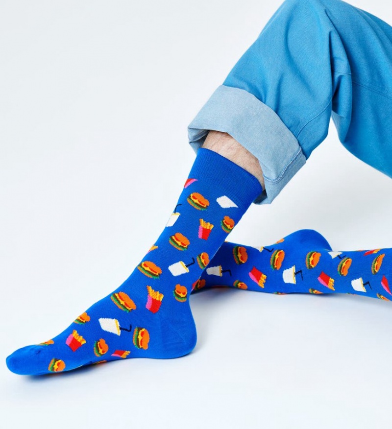 Happy Socks Hamburger Socken Unisex Blau | Schweiz 31758XQMO