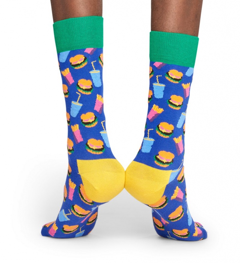 Happy Socks Hamburger Socken Unisex Blau | Schweiz 63972AOSZ