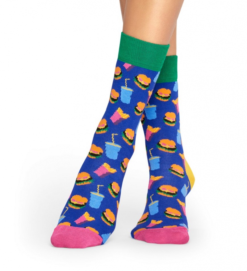 Happy Socks Hamburger Socken Unisex Blau | Schweiz 63972AOSZ