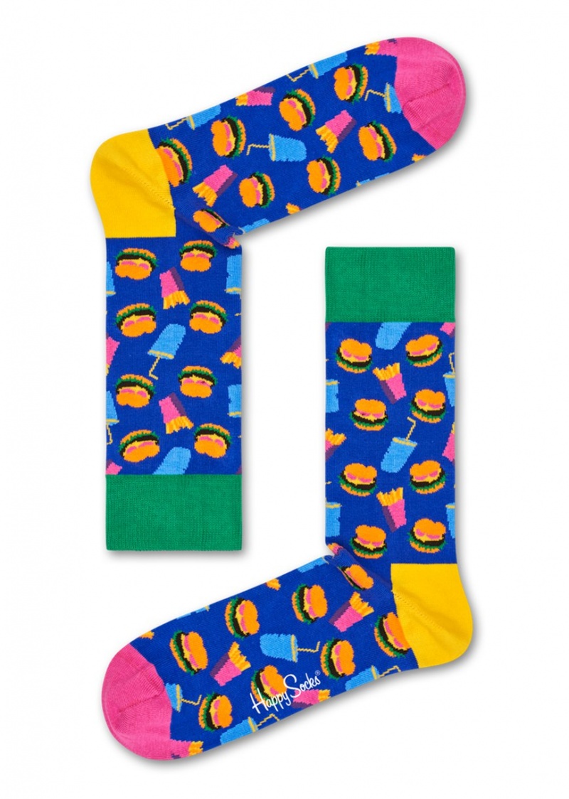 Happy Socks Hamburger Socken Unisex Blau | Schweiz 63972AOSZ