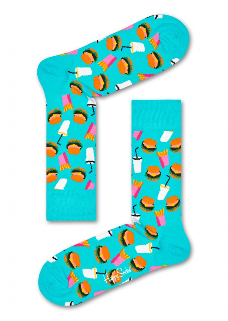 Happy Socks Hamburger Socken Unisex Hellgrün | Schweiz 26058FLQA