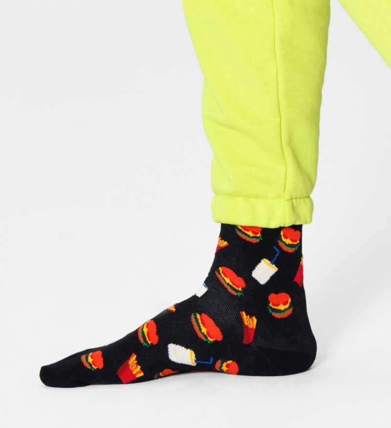 Happy Socks Hamburger Socken Unisex Schwarz | Schweiz 23167YQTH