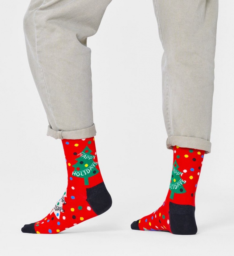 Happy Socks Happy Holidays Socken Unisex Rot | Schweiz 69058BEWT