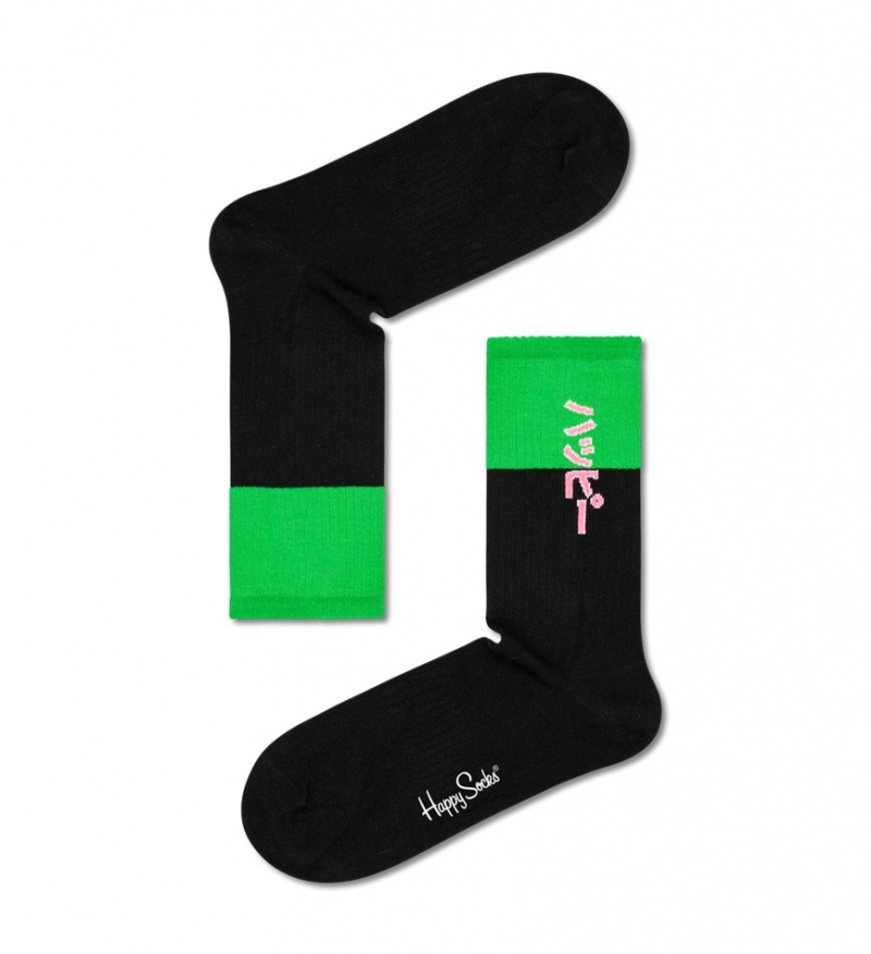 Happy Socks Happy Neo 3/4 Crew Socken Unisex Schwarz | Schweiz 69340XGCK