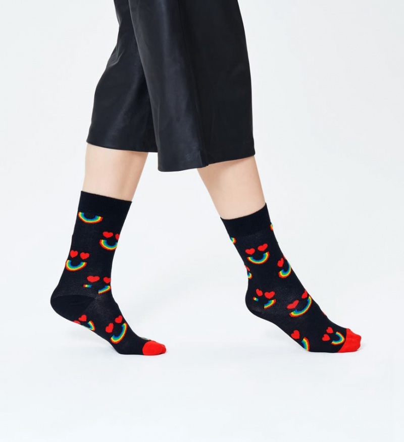 Happy Socks Happy Rainbow Socken Unisex Schwarz | Schweiz 54069SZDK