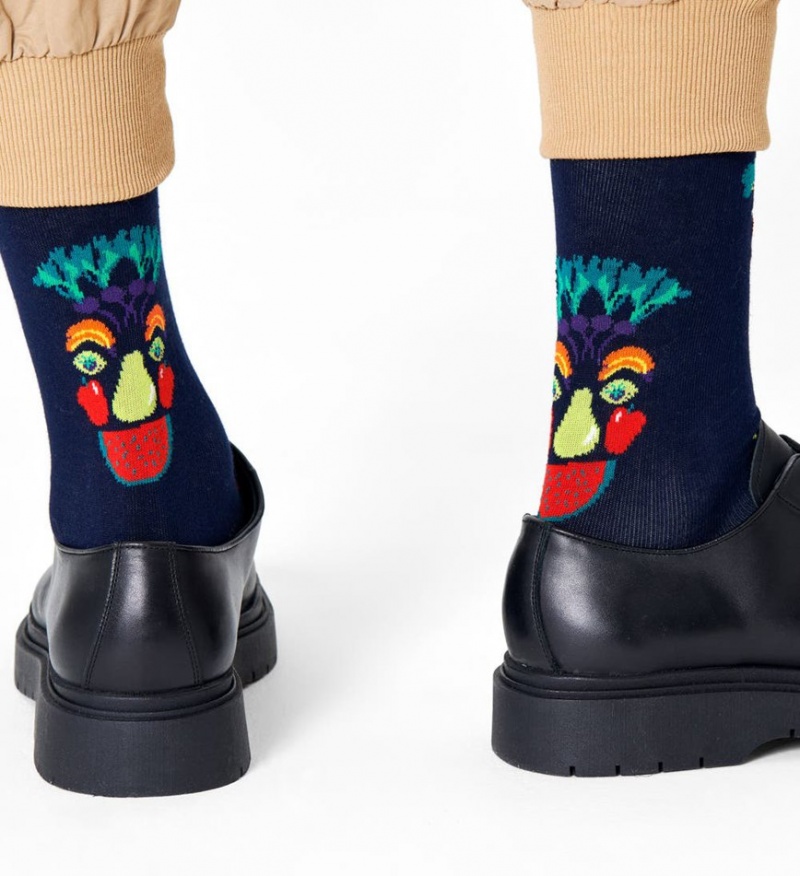 Happy Socks Healthy Glow Socken Unisex Navy | Schweiz 31528DNKS