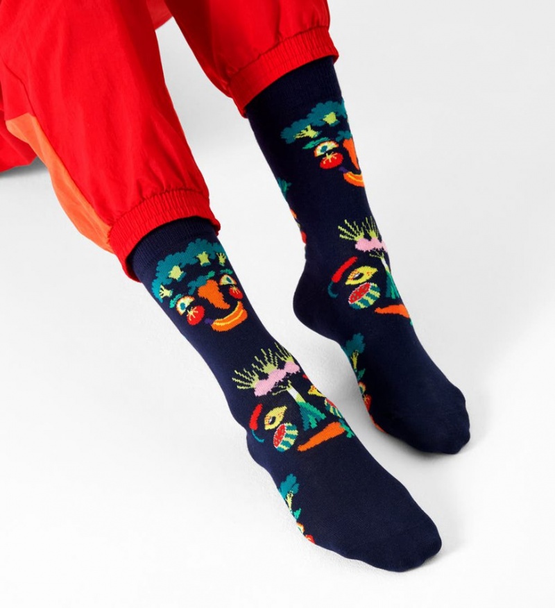 Happy Socks Healthy Glow Socken Unisex Navy | Schweiz 31528DNKS