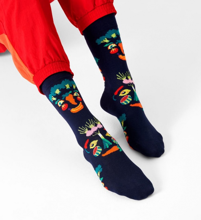 Happy Socks Healthy Glow Socken Unisex Navy | Schweiz 31528DNKS