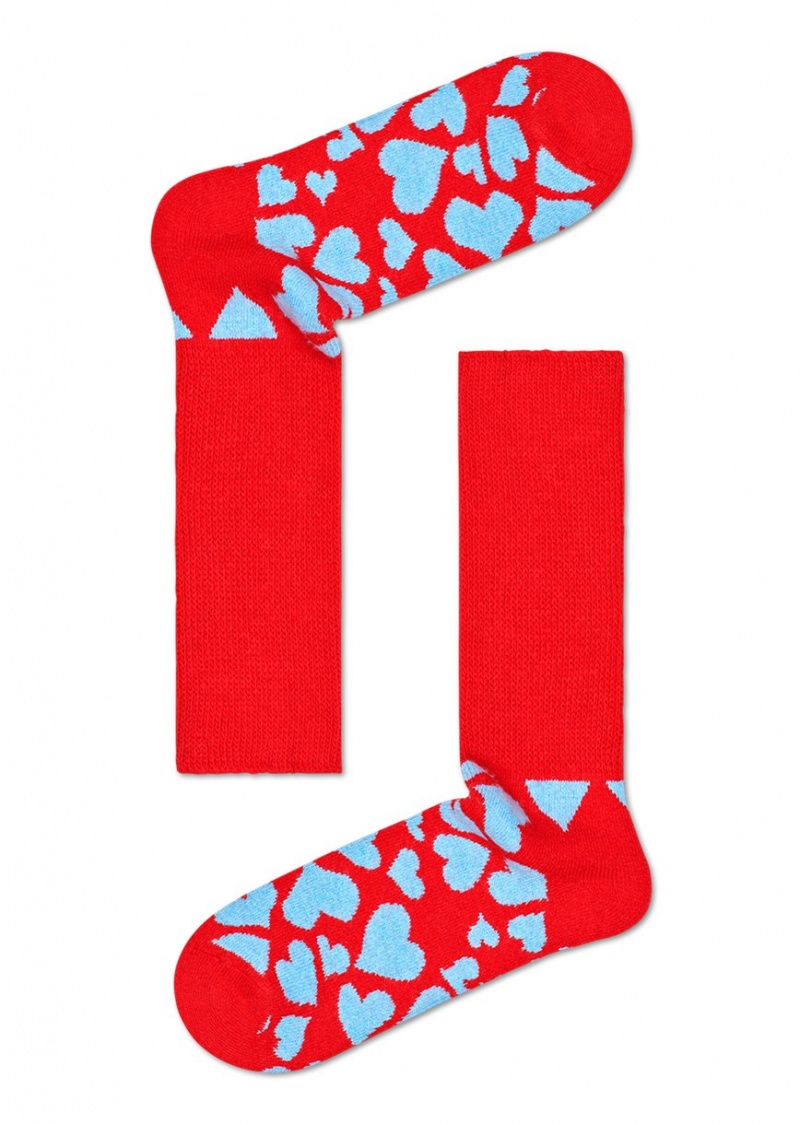 Happy Socks Heart Cozy Socken Unisex Rot | Schweiz 04578ONJF