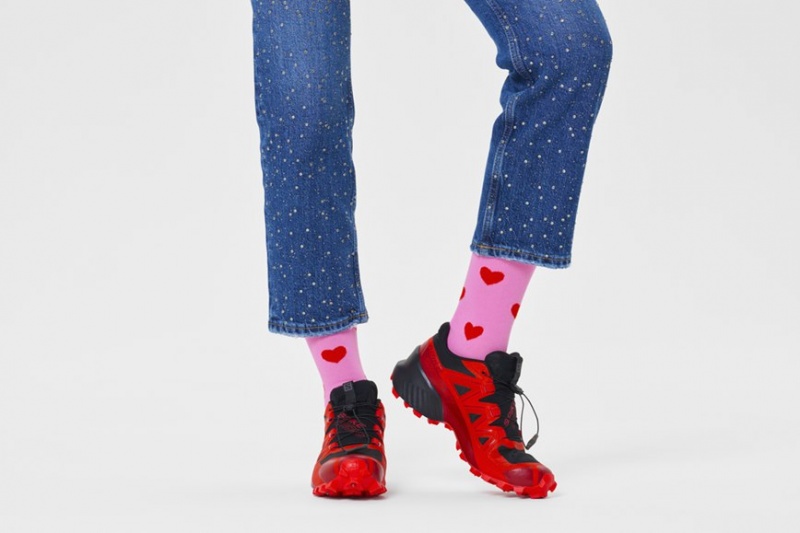 Happy Socks Heart Socken Unisex Rosa | Schweiz 40536IMUN