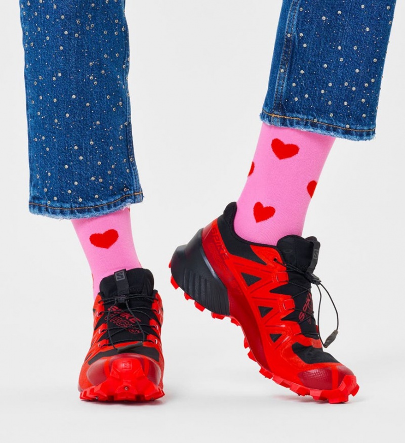 Happy Socks Heart Socken Unisex Rosa | Schweiz 40536IMUN