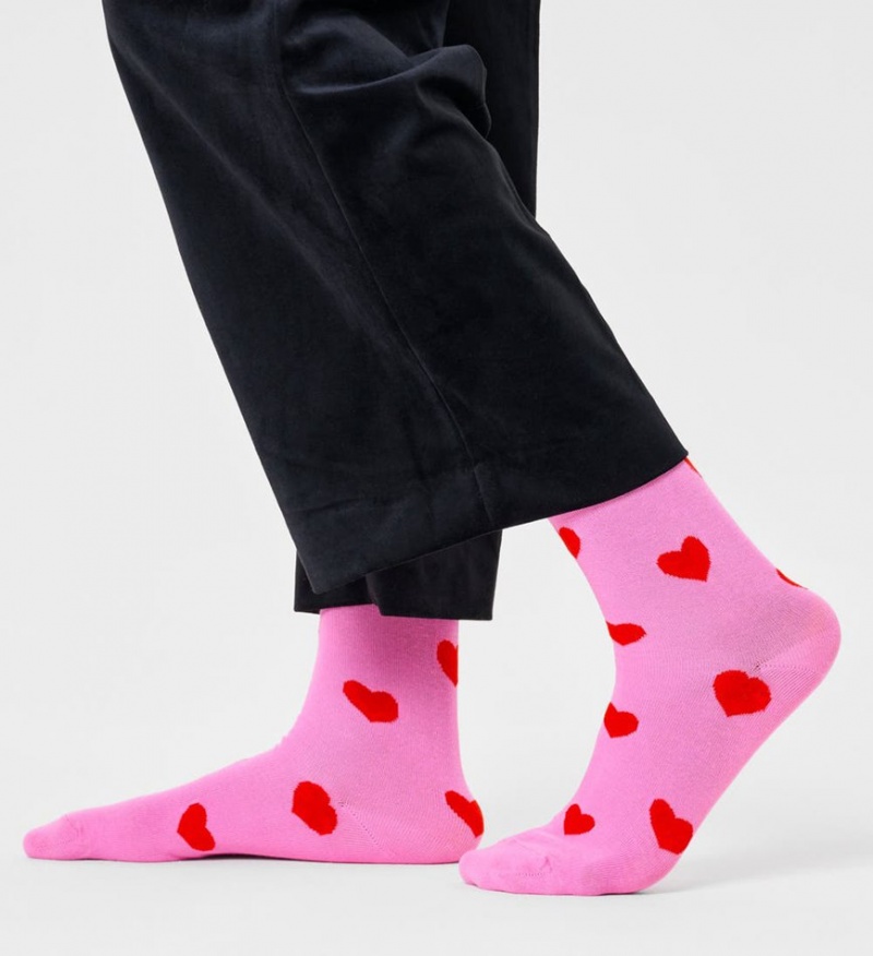 Happy Socks Heart Socken Unisex Rosa | Schweiz 40536IMUN