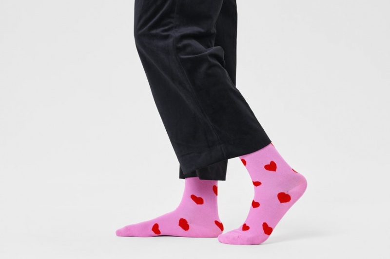 Happy Socks Heart Socken Unisex Rosa | Schweiz 40536IMUN