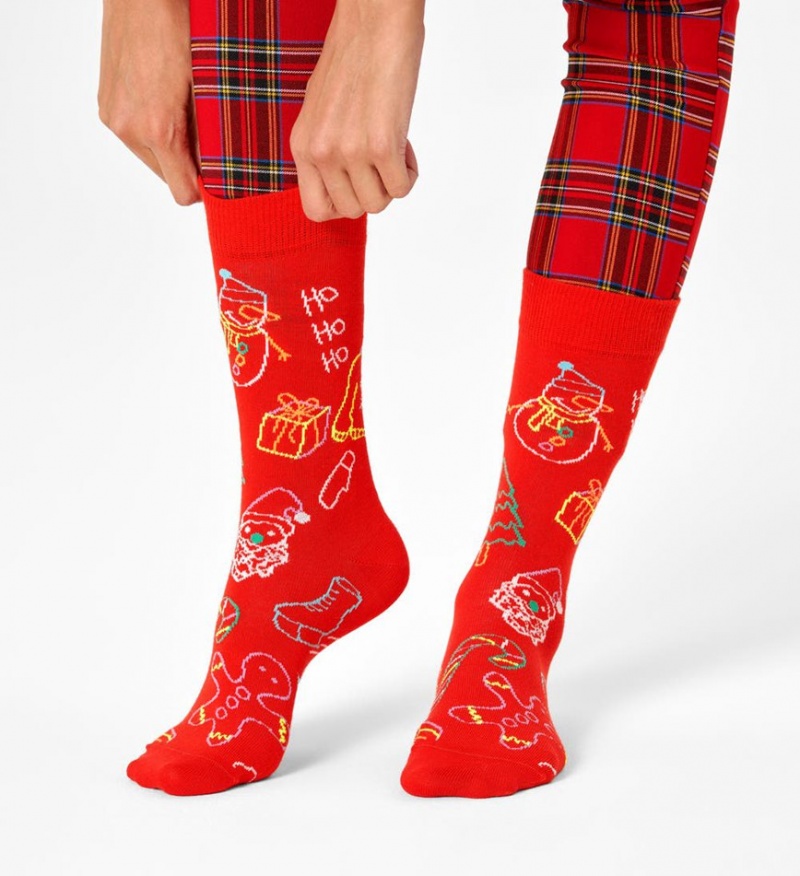 Happy Socks Ho Ho Ho Socken Unisex Rot | Schweiz 85219MEJW