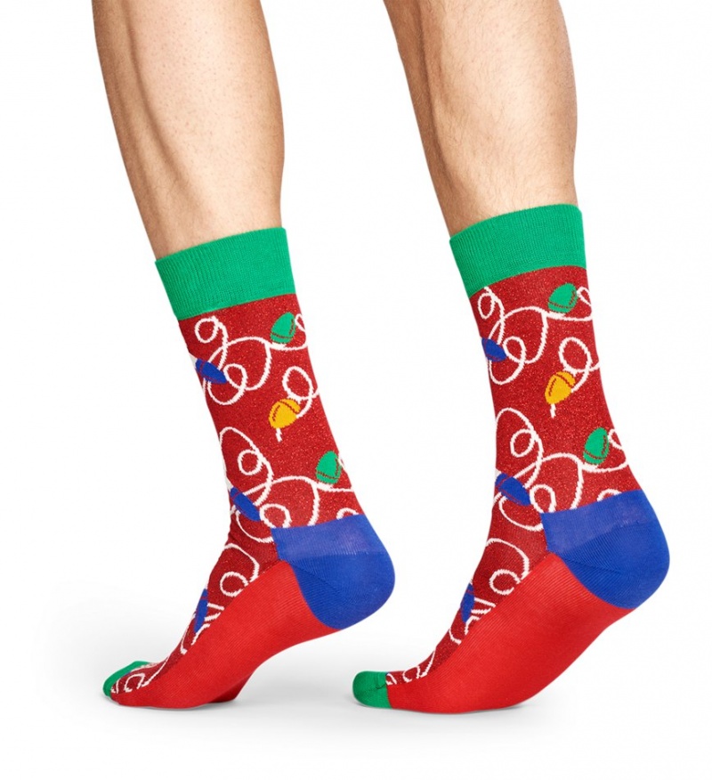 Happy Socks Holiday Lights Socken Unisex Dunkelrot | Schweiz 24538PBQO