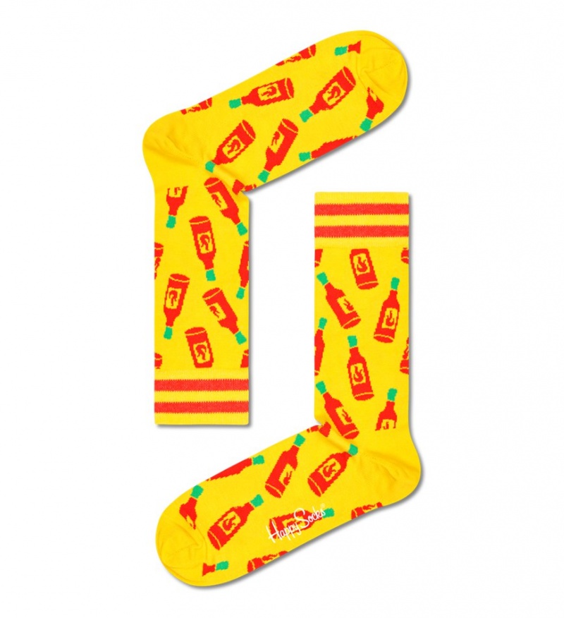 Happy Socks Hot Sauce Socken Unisex Gelb | Schweiz 96714TJAD