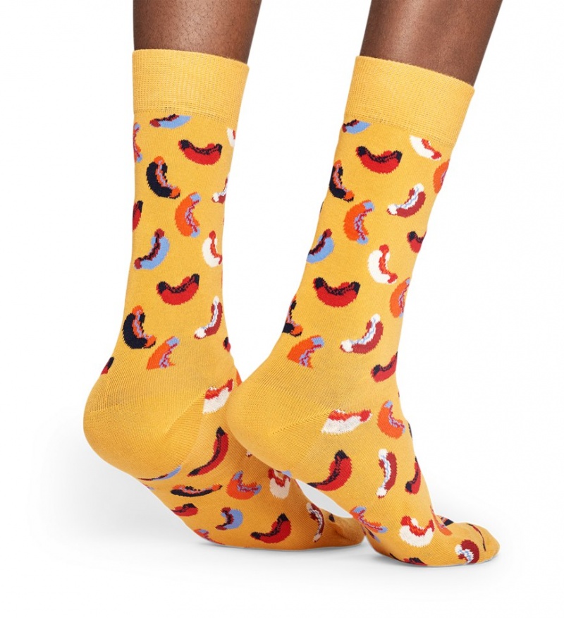 Happy Socks Hotdog Socken Unisex Dunkelgelb | Schweiz 08614XAMY