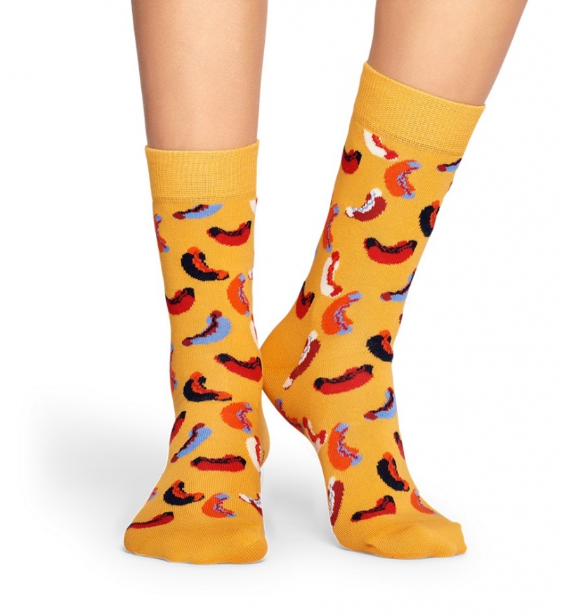 Happy Socks Hotdog Socken Unisex Dunkelgelb | Schweiz 08614XAMY