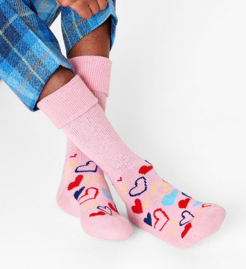 Happy Socks I Heart U Cozy Socken Unisex Hellrosa | Schweiz 72583QMZF