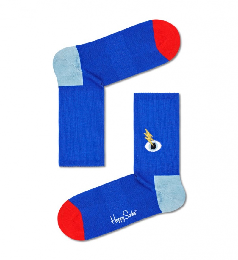 Happy Socks I See You 3/4 Crew Socken Unisex Blau | Schweiz 74803GHAI