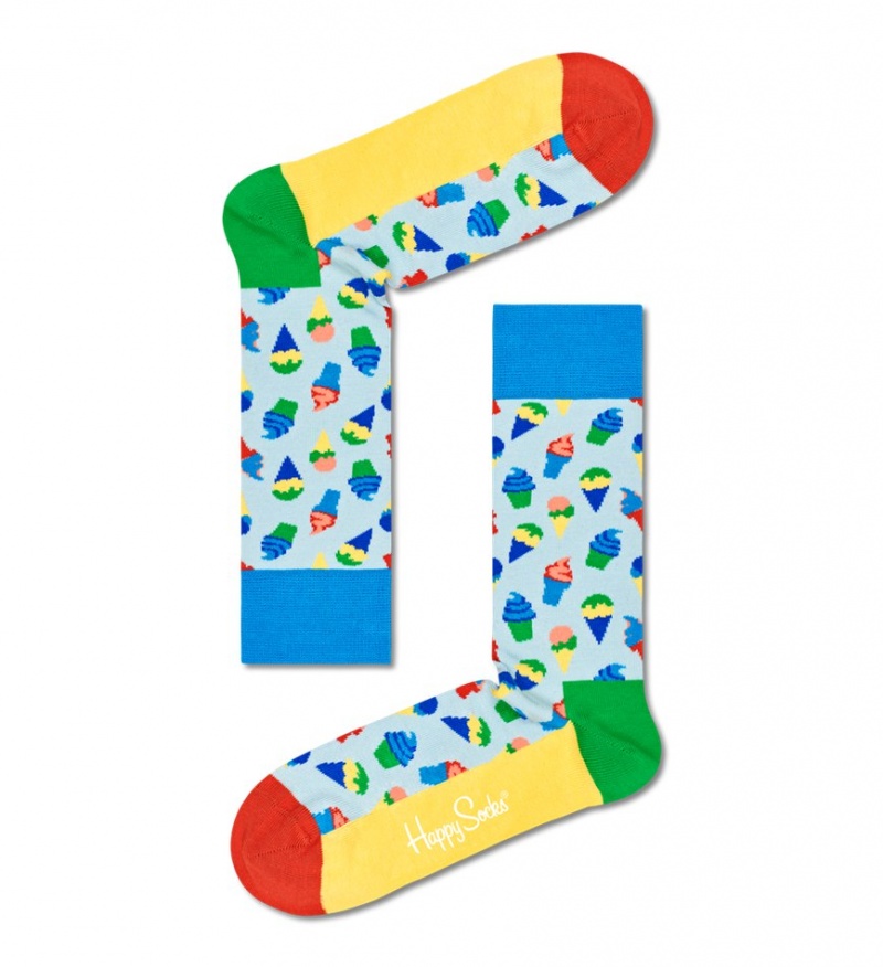 Happy Socks Ice Cream Socken Unisex Hellblau | Schweiz 30871EJYQ