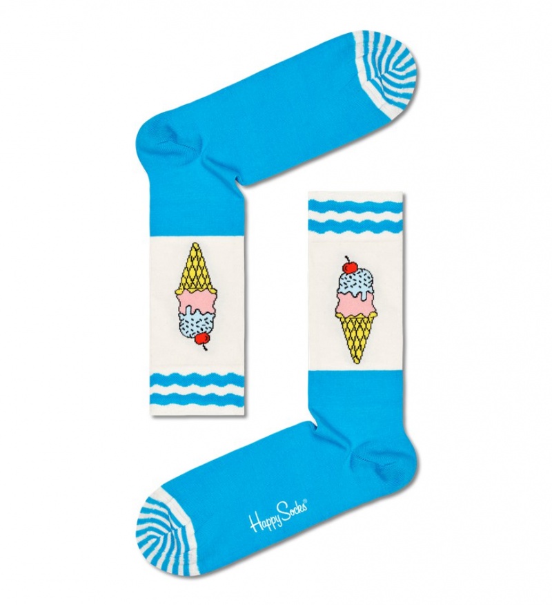 Happy Socks Ice Cream Socken Unisex Türkis | Schweiz 12378DSYB