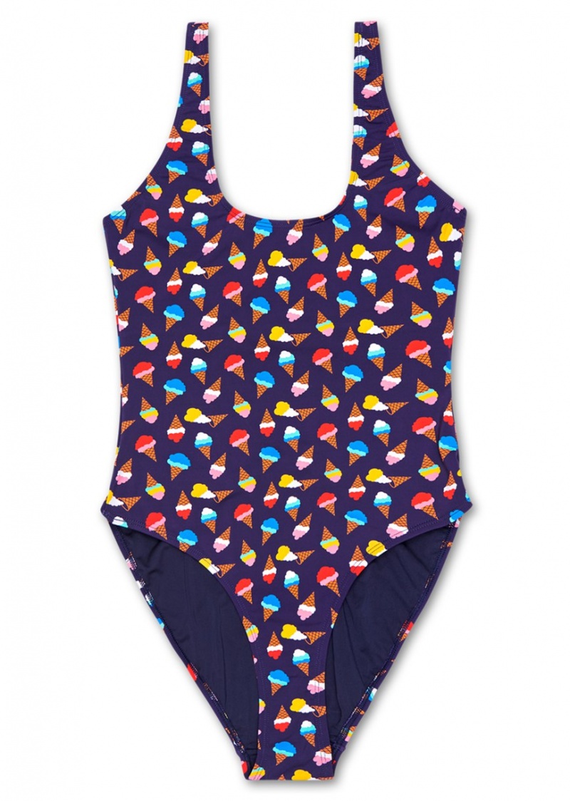 Happy Socks Ice Cream Swimsuit Bademode Damen Weiß | Schweiz 40359JFHG