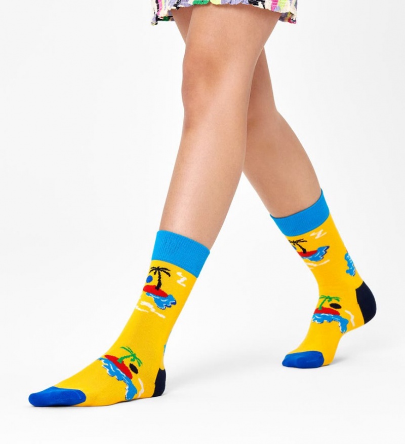 Happy Socks Island In The Sun Socken Unisex Gelb | Schweiz 50864IRNA