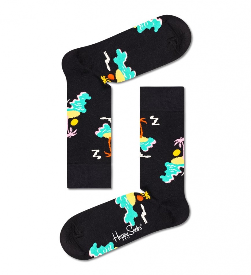 Happy Socks Island In The Sun Socken Unisex Schwarz | Schweiz 03978ZUHQ