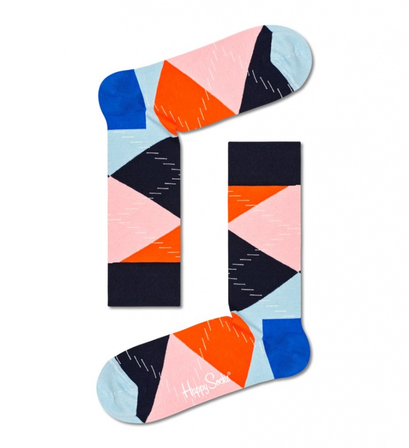 Happy Socks Jumbo Argyle Socken Unisex Navy | Schweiz 12470MUTG