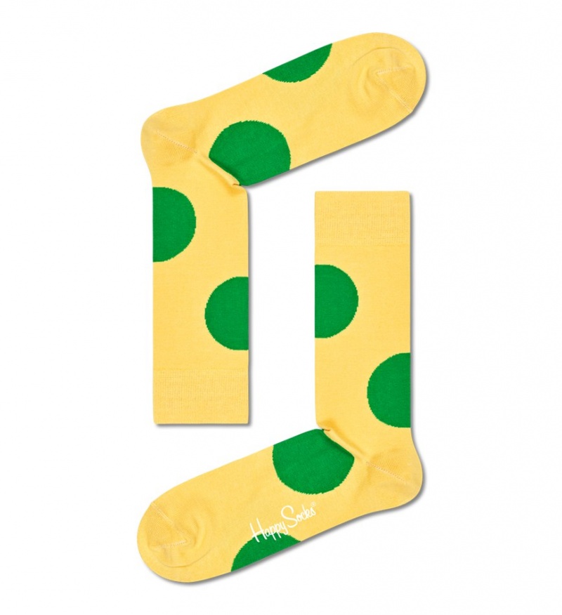 Happy Socks Jumbo Dot Socken Unisex Hellgelb | Schweiz 38702RPEN