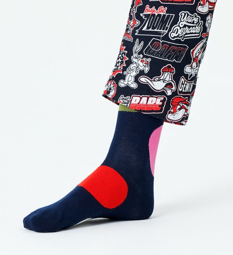 Happy Socks Jumbo Dot Socken Unisex Navy | Schweiz 79302XNFZ