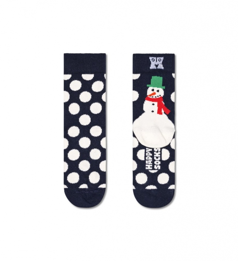 Happy Socks Jumbo Snowman Socken Kinder Navy | Schweiz 63890GMFD