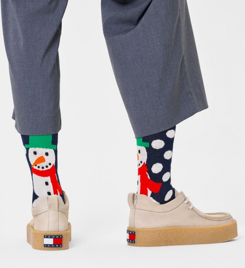 Happy Socks Jumbo Snowman Socken Unisex Navy | Schweiz 01498EBNG