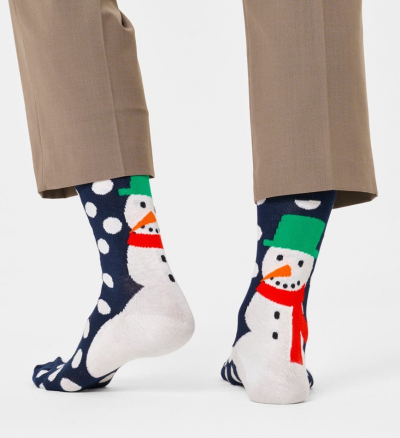 Happy Socks Jumbo Snowman Socken Unisex Navy | Schweiz 01498EBNG