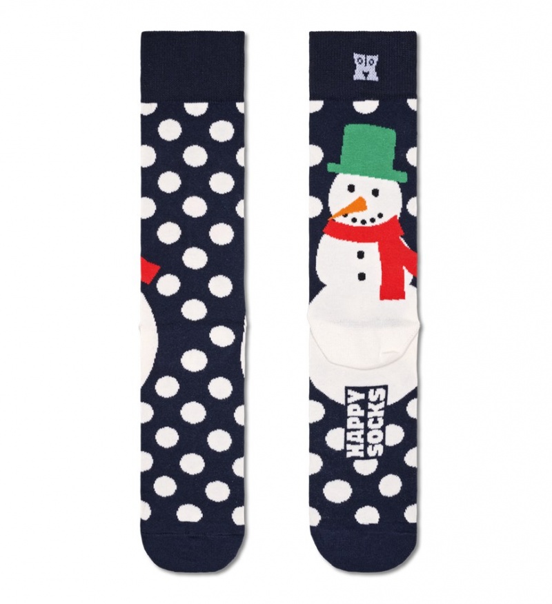 Happy Socks Jumbo Snowman Socken Unisex Navy | Schweiz 01498EBNG