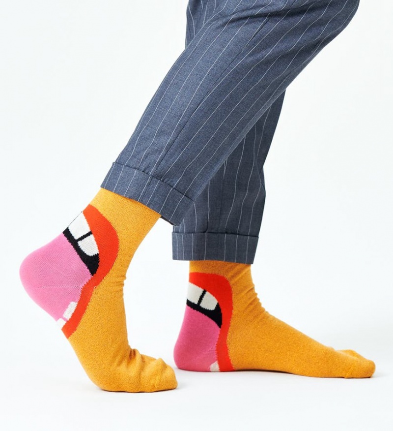 Happy Socks Laugh Half Crew Socken Unisex Orange | Schweiz 94051OIZQ