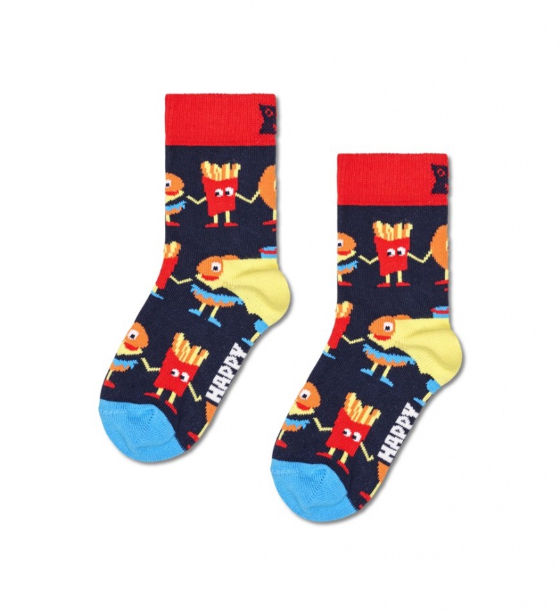 Happy Socks Lebensmittel Friends Socken Kinder Navy | Schweiz 25817POET