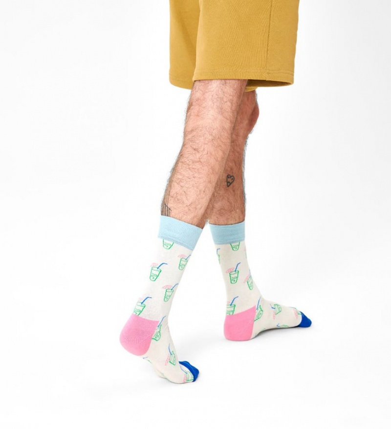 Happy Socks Lemonade Socken Unisex Weiß | Schweiz 32618LAQX