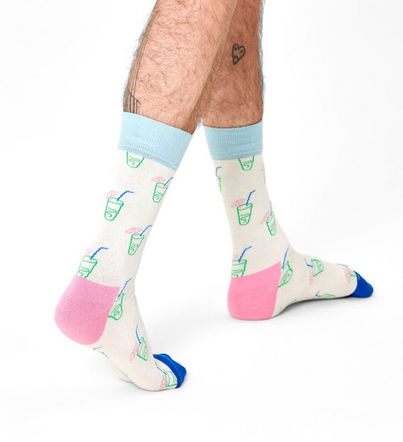 Happy Socks Lemonade Socken Unisex Weiß | Schweiz 32618LAQX