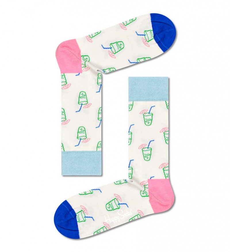 Happy Socks Lemonade Socken Unisex Weiß | Schweiz 32618LAQX