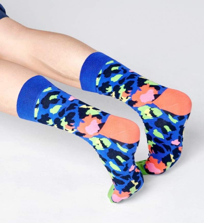 Happy Socks Leopard Socken Unisex Blau | Schweiz 63219SXEH