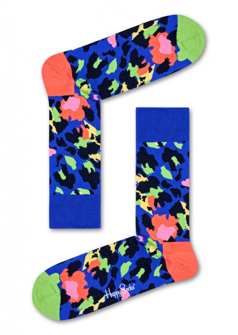 Happy Socks Leopard Socken Unisex Blau | Schweiz 63219SXEH